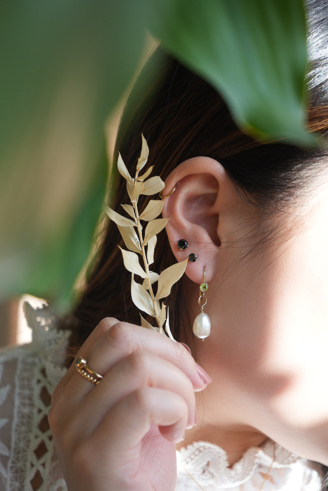 Gold Filled Peridot Drop Earrings