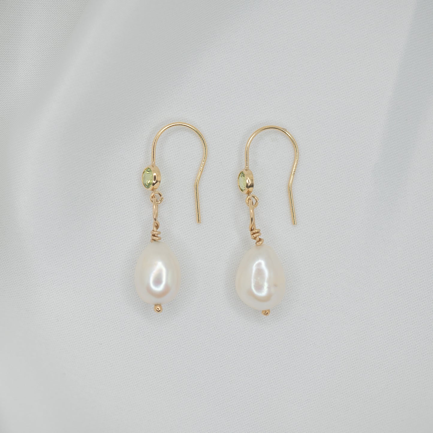 Gold Filled Peridot Drop Earrings