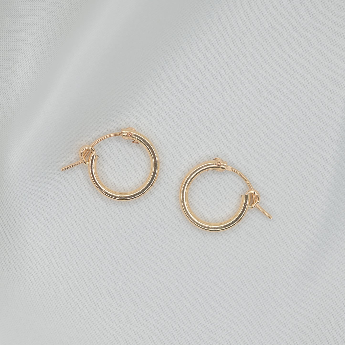Gold Filled Plain Creole Hoop Earrings