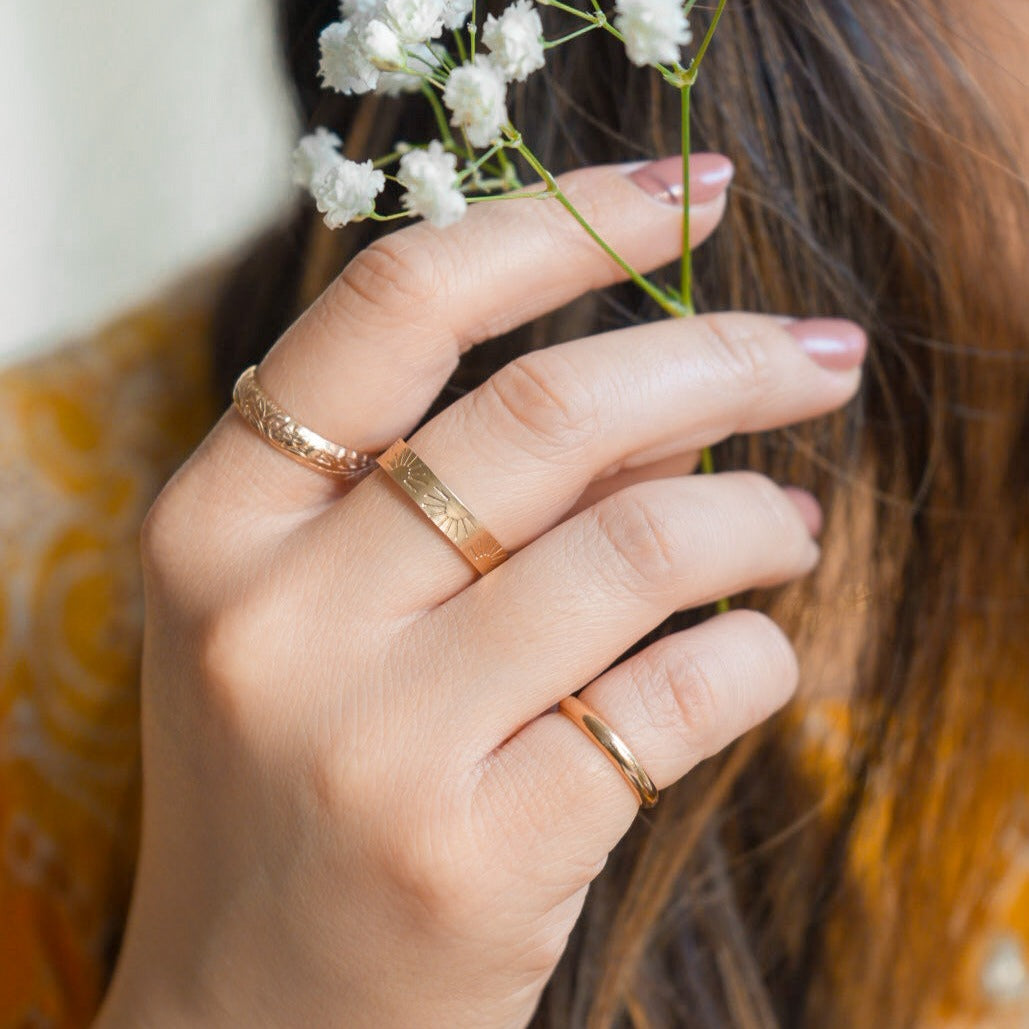 Gold Filled Sun Stamped Ring