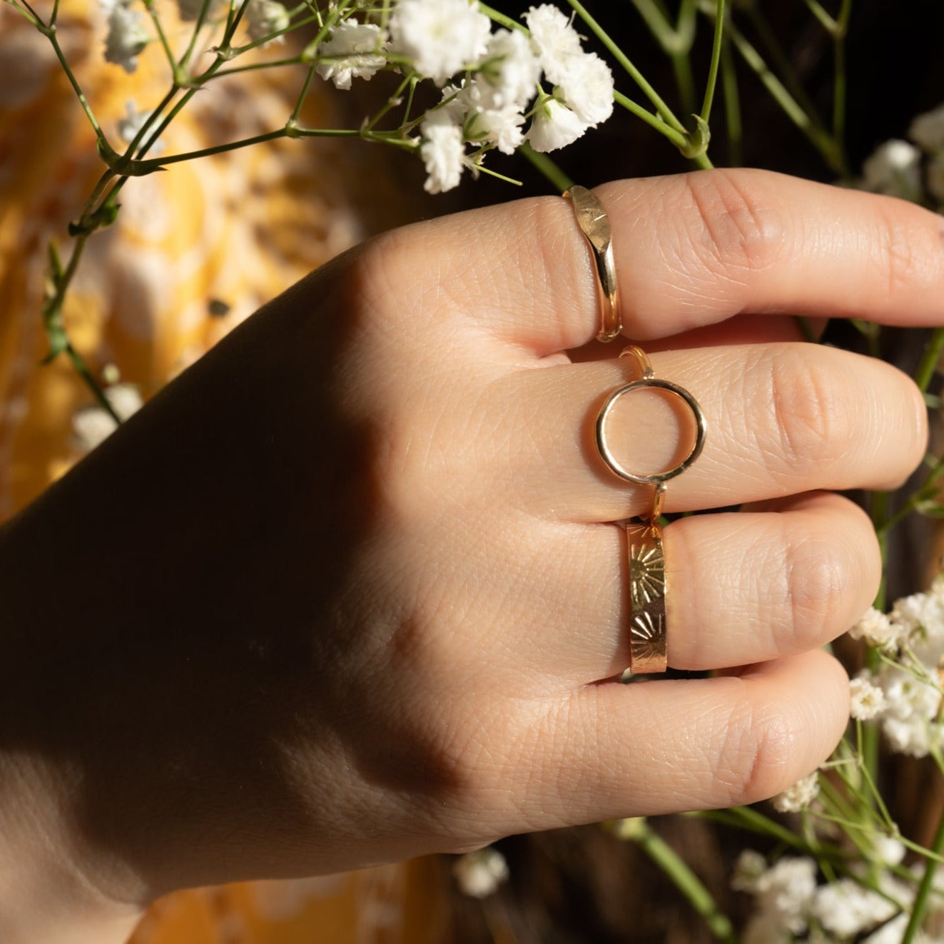 Gold Filled Sun Stamped Ring