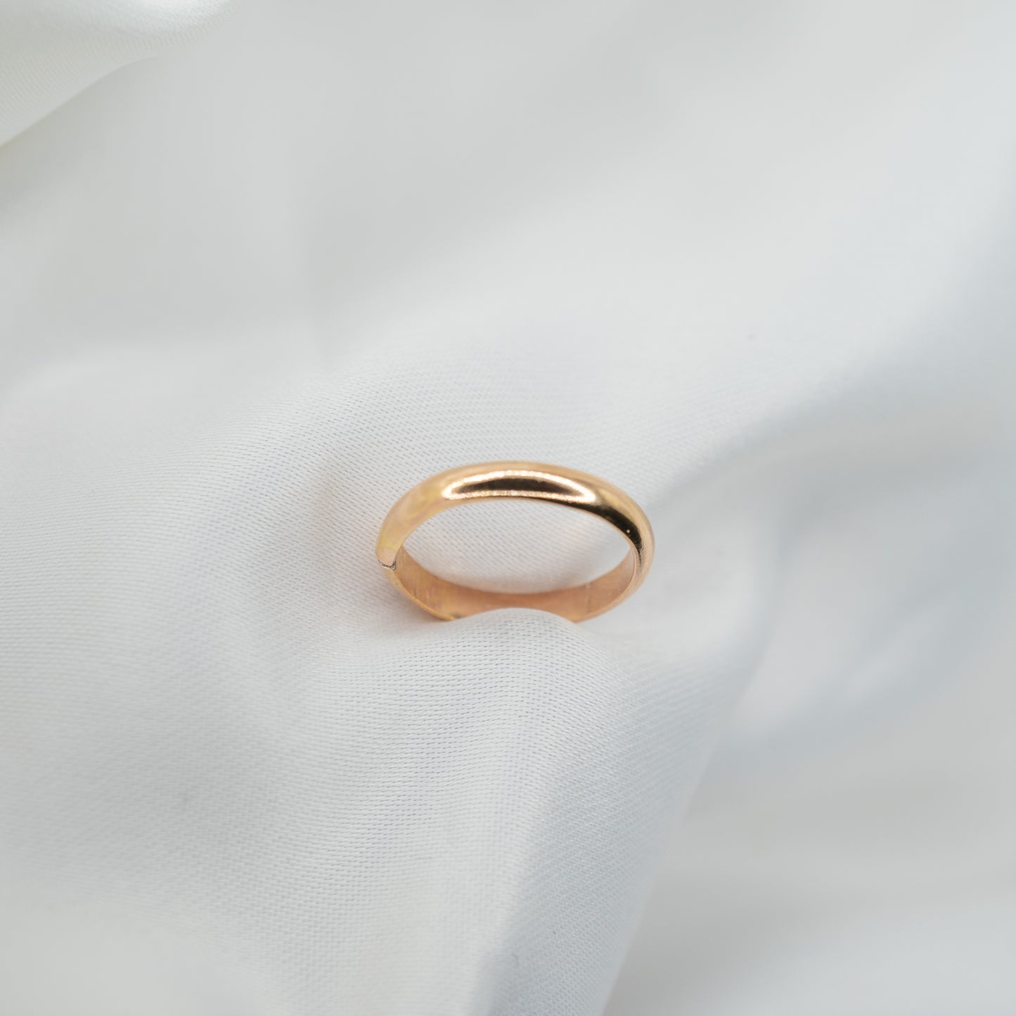 Gold Filled Plain Band Ring - shot on white - top view