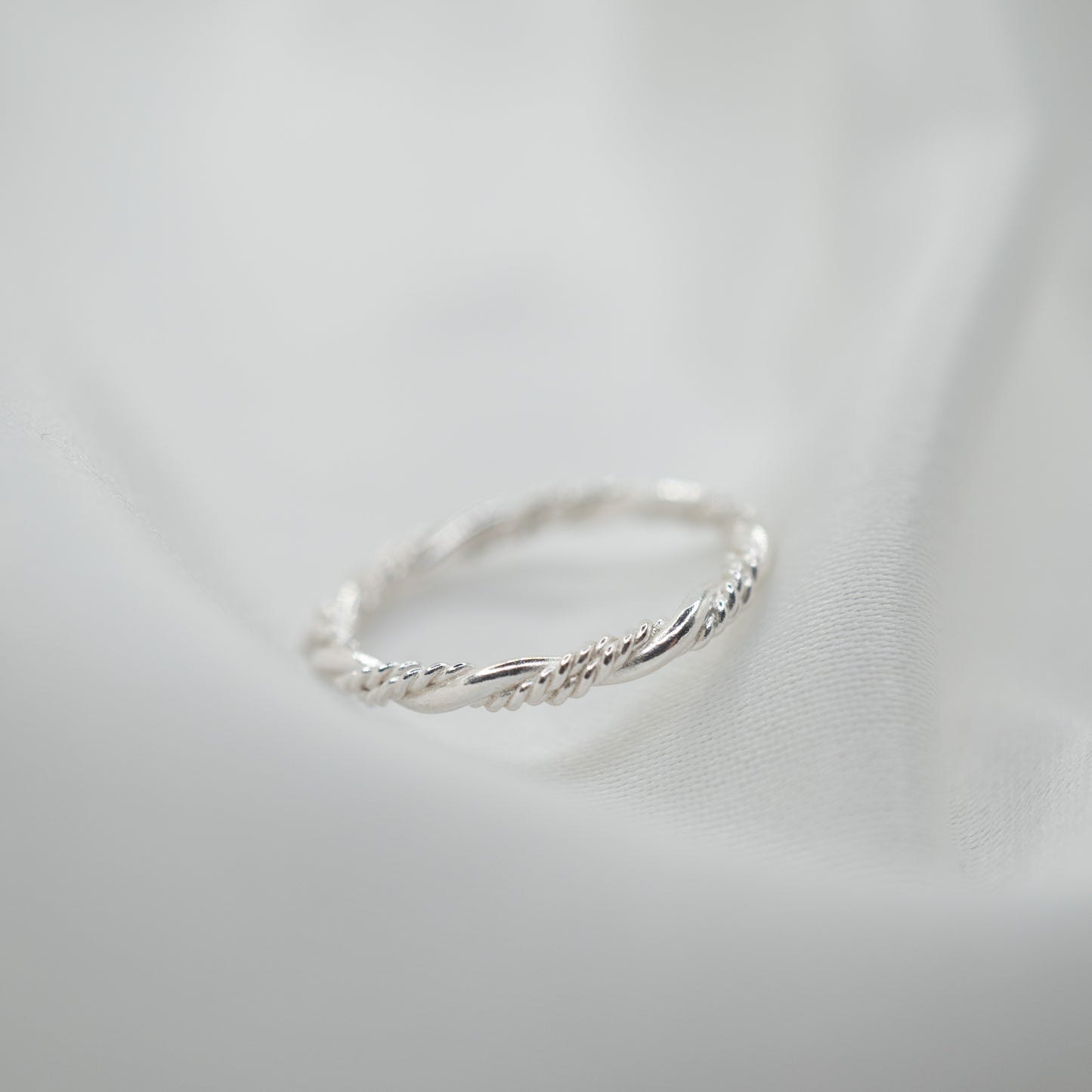 Sterling Silver Double Twisted Ring - front view